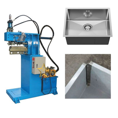 Goede prijs 80 mm/s Handgemaakte wasbakrandpersmachine Hydraulisch remmen Pneumatisch vastklampen Rolling Crack online