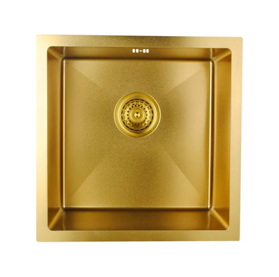 kwaliteit  Luxury Gold  Toned SUS304 Stainless Steel Square Kitchen Sink with  Efficient Drainage Design fabriek
