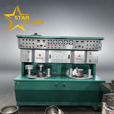 Goede prijs Dual-Station Aluminum Brazing Machine for Cookware 580-620°C 0.3-3 MPa online