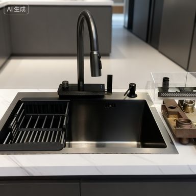 Goede prijs Premium Stainless Steel Kitchen Sink 900mm×550mm with Integrated Faucet and 1 Year Warranty online
