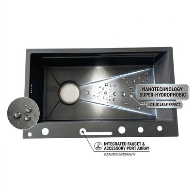 Goede prijs 33 Inch Undermount Double Bowl Kitchen Sink 50/50 SUS304 18 Gauge with Bottom Grids online