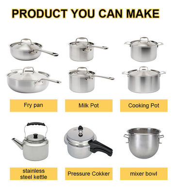 380V staalpot die Machine voor Gebraden gerecht Pan Pressure Cooker Making maken