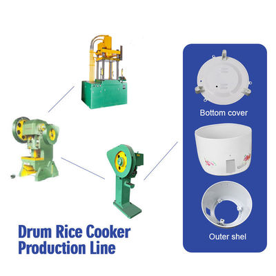 Industriële Kookgerei-Productielijn, het Kooktoestel die van de Trommelrijst Machine maken