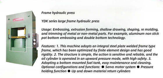 Gepersonaliseerde nieuwe volledig geautomatiseerde YDK-raamwerk hydraulische persapparatuur