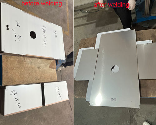 Versatile roestvrijstalen panelen lassen machine voor handgemaakte wastafels in commerciële keukens en badkamers