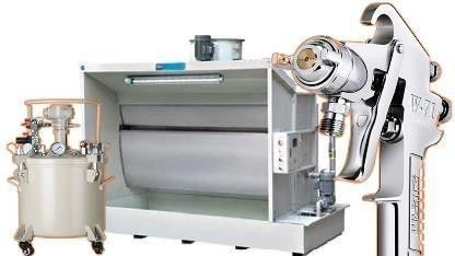 Automatische stalen platenverfmachine voor handgemaakt wasbakoppervlak