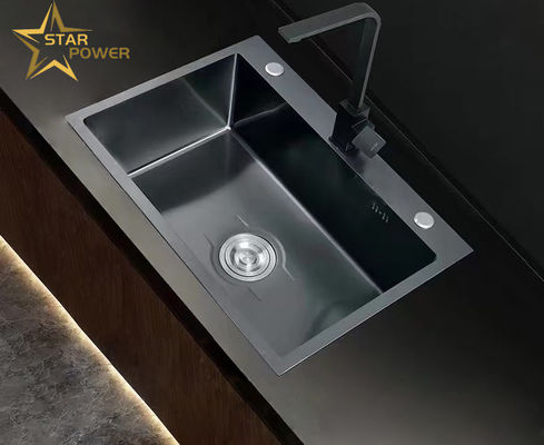 Keuken Wasbecken Handgemaakte enkel wasbak Gedrukt Wasbecken Huishoudelijk Wasbecken Roestvrij staal Wasbecken Afwasbecken