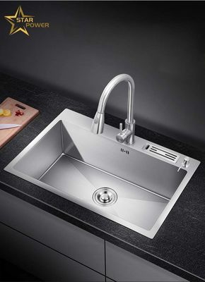 33 inch handgemaakte keuken wasbak roestvrij staal eenvoudig wasbekken type