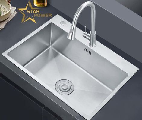 Met de hand geslepen oppervlak glad zonder ruw roestvrij staal keuken wastafel