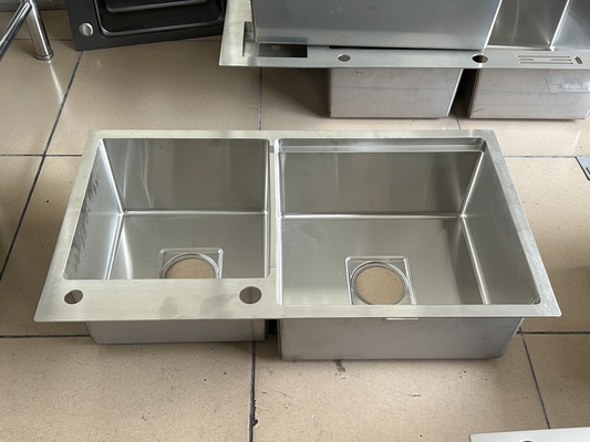 Premium Dik - Gauge Roestvrijstalen Dubbele - Wastafel
