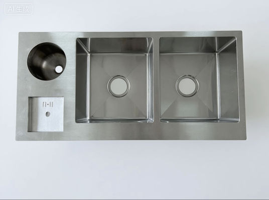 Goede prijs 304 Roestvrijstalen Keukenspoelbak met Dubbele Bak en Accessoires online