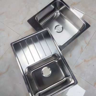 304 Roestvrijstalen Keukenspoelbak met Dubbele Bak en Afdruiprek