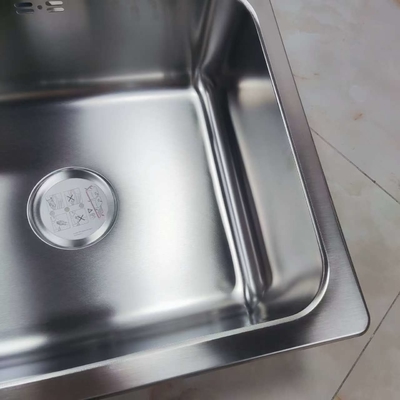304 roestvrijstalen enkele spoelbak voor keuken, onderbouw of opbouw
