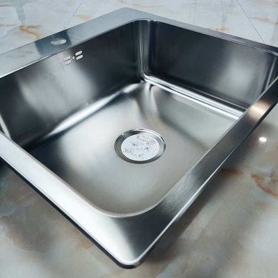 304 roestvrijstalen enkele spoelbak voor keuken, onderbouw of opbouw