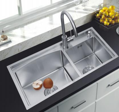 304 Roestvrijstalen Keukenwasbak met Enkele Kom Onderbouw of Opbouw