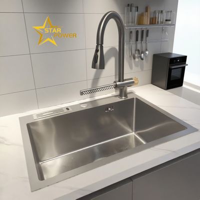 Grey Stainless Steel Kitchen Sink Partition 11kg Load Capacity