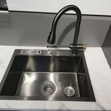UltraDuurzame Keuken Sink Set van Roestvrij Staal met Geïntegreerde Kraan | Aangepaste Bekkdiepte Beschikbaar | Aangepaste Staaldikte Beschikbaar