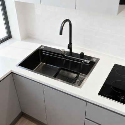 800mm RVS Keuken Wastafel met Dubbele Bak, Hoge Boog Kraan en 1 Jaar Garantie voor Moderne Keukens