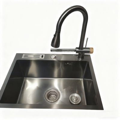 DeepMax Pro 10-inch Extra-Deep RVS Keuken Wastafel met Enkele Bak, Geborsteld Oppervlak en Geluiddempende Pads