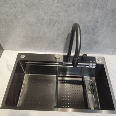 Premium Handcrafted Single Kitchen Sink - Polished Chrome Finish & Deep Basin Capacity