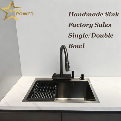 Goede prijs Luxe-klasse hand-precisie gepolijst 316 roestvrij staal Single/Double Bowl Sink online
