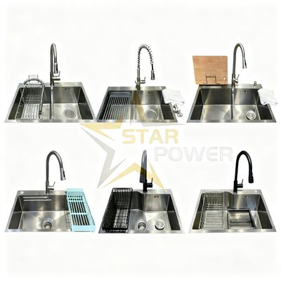 Goede prijs 1.8mm Verdikte 304/316 roestvrij staal keuken wastafel met 25-30cm diep wasbecken ondermontage enkel/dubbele kom online