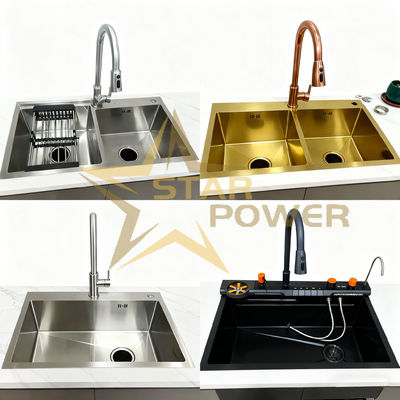Goede prijs Premium 304/316 Roestvrij staal keuken wastafel met 250-300 mm schoteldiepte en 1,2-2,0 mm paneldikte online