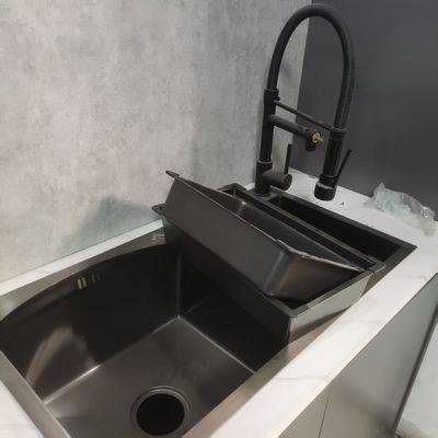 Goede prijs Handgemaakte Bionic Lotus Leaf Effect Nano Oleophobic Single/Double Bowl Sink online