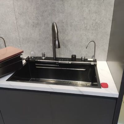 High-Precision CNC Machined Heat-Resistant 316L Stainless Steel Kitchen Sink with 250-300mm Bowl Depth and 1.2-1.5mm Panel Thickness