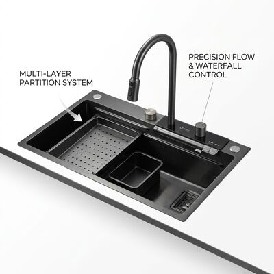 Goede prijs Hoofdmontage / Drop-in keuken wastafel 304 roestvrij staal dubbele schaal keuken wastafel Mat oppervlak Hoofdmontage 600mm 9 inch diep wastafel beschikbaar online