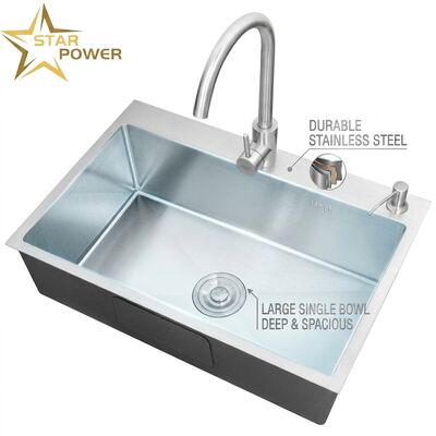 Goede prijs Bovenmontage / Inbouwspoelbak 18-Gauge 304 SS Gelijk Dubbele Spoelbak Keukenspoelbak Nano-Coated Inbouw 1000 mm 300 mm Extra Diepe Kuip | Aangepaste Kuipdiepte Beschikbaar | Aangepast Staaldikte Beschikbaar online