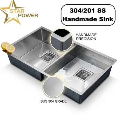 Goede prijs Onderbouw spoelbak keuken SUS304 roestvrij staal enkele spoelbak keuken spoelbak chroom afwerking onderbouw 700 mm 10-inch extra diepe spoelbak | Aangepaste spoelbakdiepte beschikbaar | Aangepaste staaldikte beschikbaar online