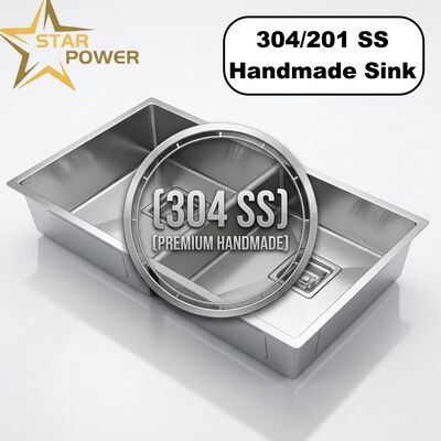 Goede prijs Top Mount / Drop-in Kitchen Wasbak 18 Gauge 304 SS Double Bowl Kitchen Wasbak Gepolijst Top-Mount 1000mm 300mm Extra-Deep Basin online