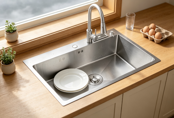 Goede prijs 18-Gauge 304 RVS Enkele Kom Keuken Zink Geborsteld Onderbouw 1000mm 300mm Extra-Diepe Spoelbak online