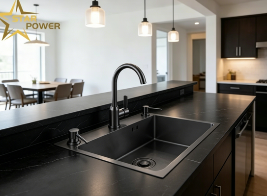 Goede prijs 304 Stainless Steel Kitchen Sink with Chrome Plated Finish and 9-Inch Deep Undermount Sink online