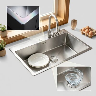 Goede prijs Food-grade 316 roestvrijstalen dubbele spoelbak, zelfaanzuigend, geborsteld, 1000 mm, 250 mm diepe wastafel online
