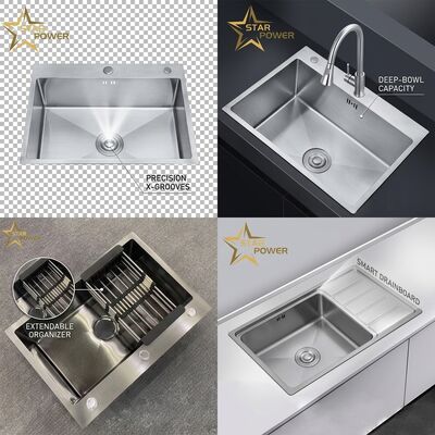 Goede prijs 304 Roestvrij Staal Onderbouw Bar Prep Keuken Sink 15x15 Inch, Commerciële Kwaliteit 18 Gauge, Snelle Afvoer X Groove online