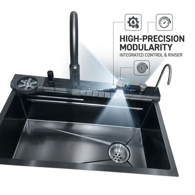 Goede prijs 33x22 inch onderbouw dubbele kom keuken wasbak 304 roestvrij staal 18 Gauge PVD gunmetal afwerking online