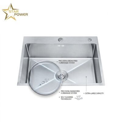 Goede prijs 32-inch undermount enkele spoelbak keuken 304 roestvrij staal 16 gauge commerciële kwaliteit met afdruiprek online