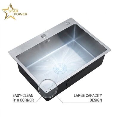 Goede prijs 16 Gauge 304 Stainless Steel Deep Single Bowl Kitchen Sink Undermount 30x18 Inch 10 Inch Basin Brushed Finish online