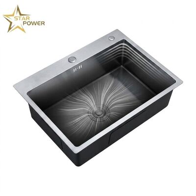 Goede prijs 16 Gauge 304 Stainless Steel Double Bowl Kitchen Sink Drop-in 30x18 Inch 9 Inch Deep Basin Brushed Finish online