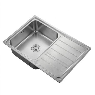Goede prijs Workstation 30x18 Kitchen Sink SUS304 16 Gauge Single Bowl with Drainboard online