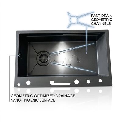 Goede prijs Undermount 33x22 Handmade Double Bowl Kitchen Sink SUS304 60/40 Split 18 Gauge online