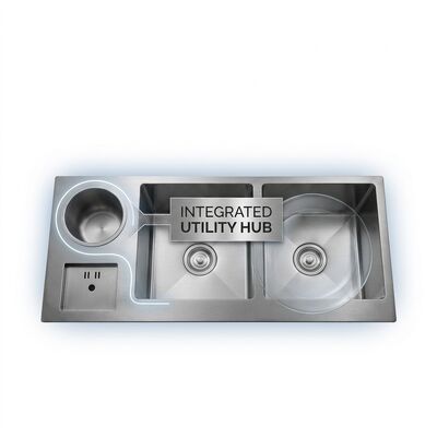 Goede prijs 27 Inch Undermount Single Bowl Kitchen Sink 16 Gauge with Cutting Board Set online