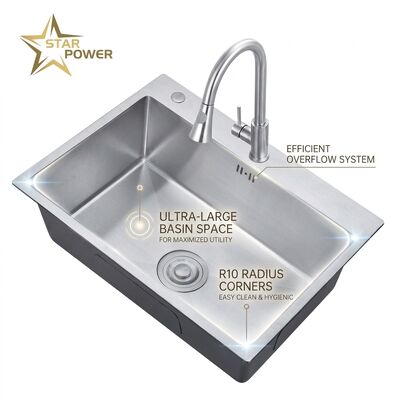 Goede prijs 16 Inch Round Undermount Bar Sink SUS304 18 Gauge Stainless Steel with Basket Strainer online
